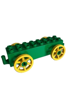 Lego® Duplo® podvozek k vláčku tm. zelený 2x8